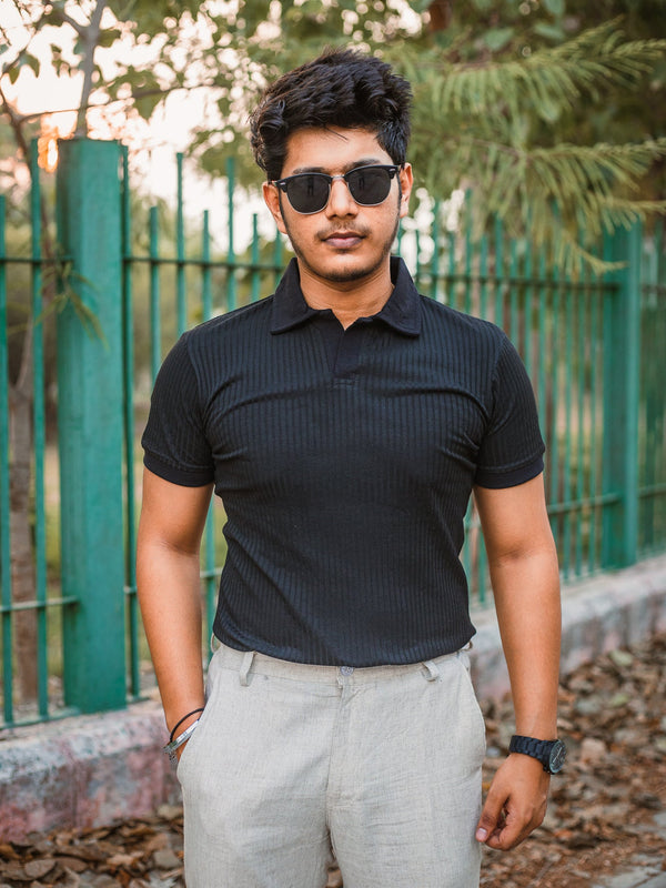 Luxury Knitted Polo T-shirt