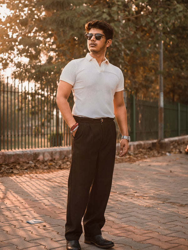 Luxury Knitted Polo T-shirt