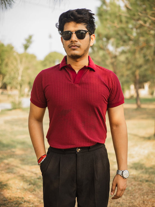 Luxury Knitted Polo T-shirt