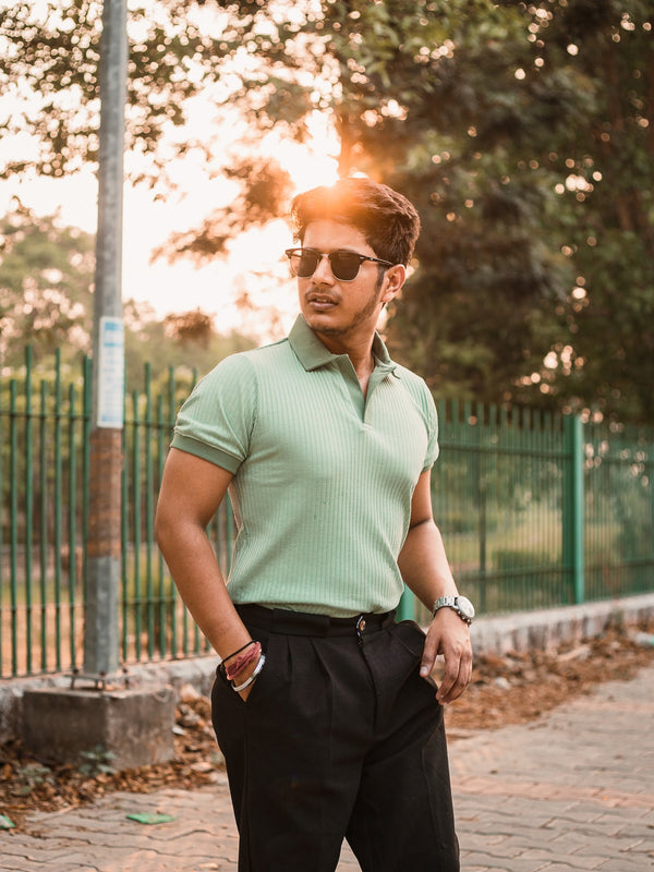 Luxury Knitted Polo T-shirt