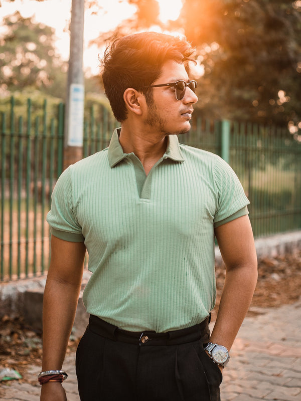 Luxury Knitted Polo T-shirt