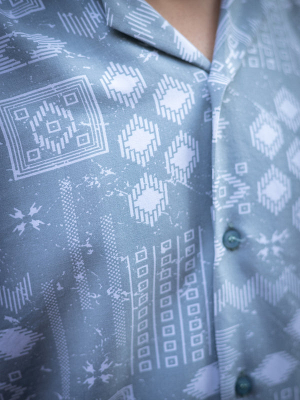 Tribal Printed Sustainable Rayon Unisex Shirt