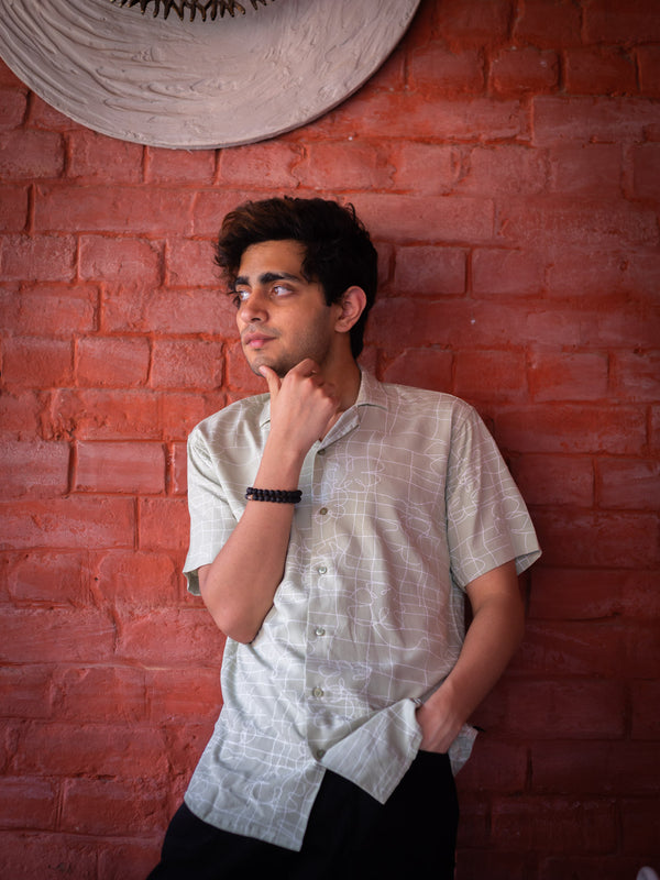 Abstract Printed Sustainable Rayon Unisex Shirt