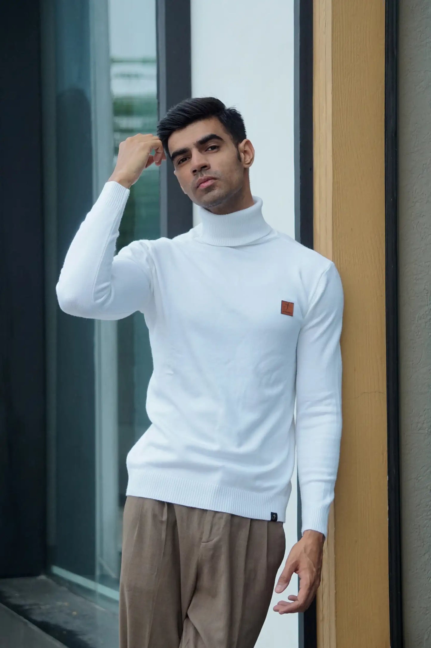 Warm Wool Blend Turtle Neck Sweater