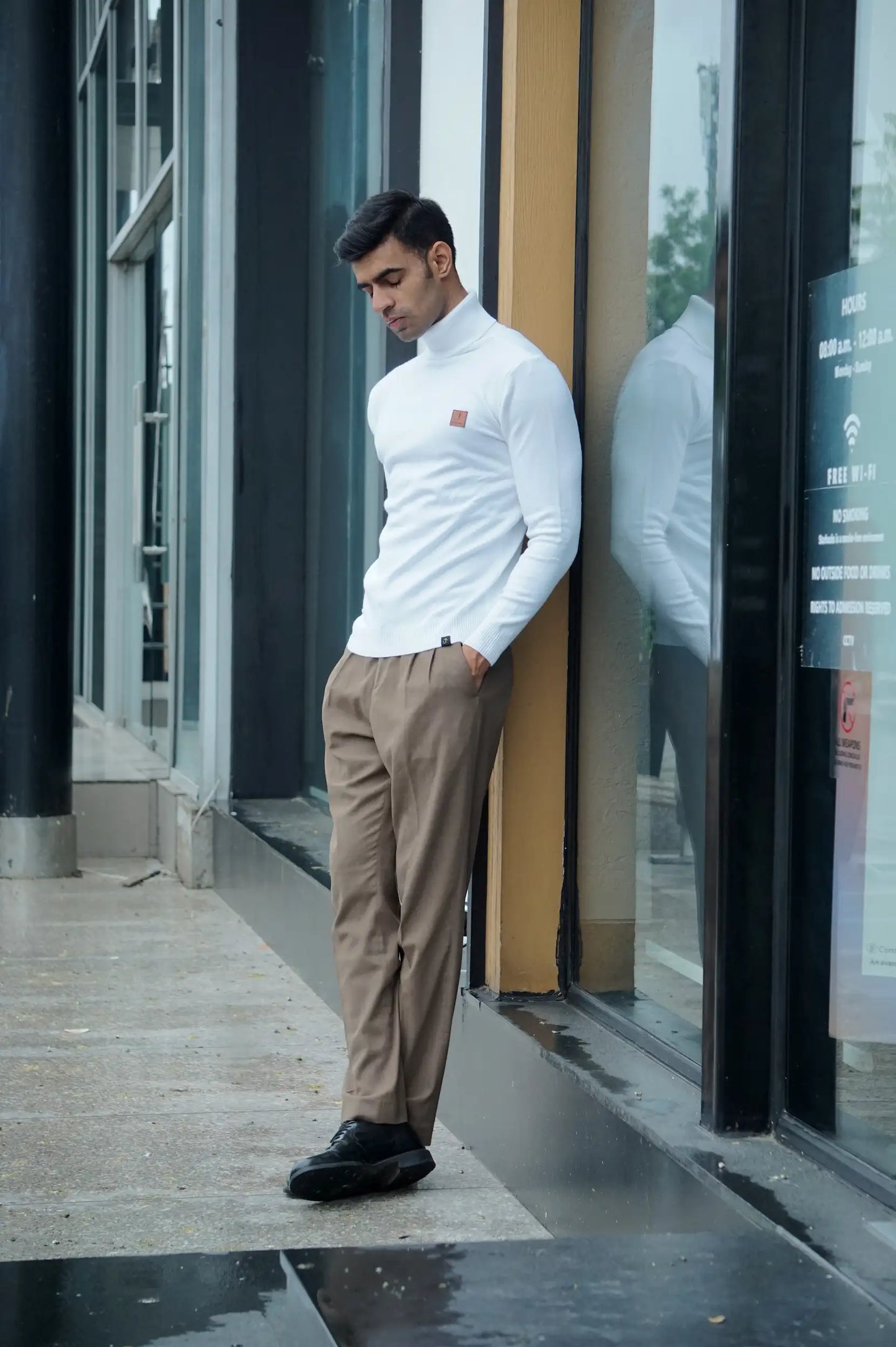 Warm Wool Blend Turtle Neck Sweater