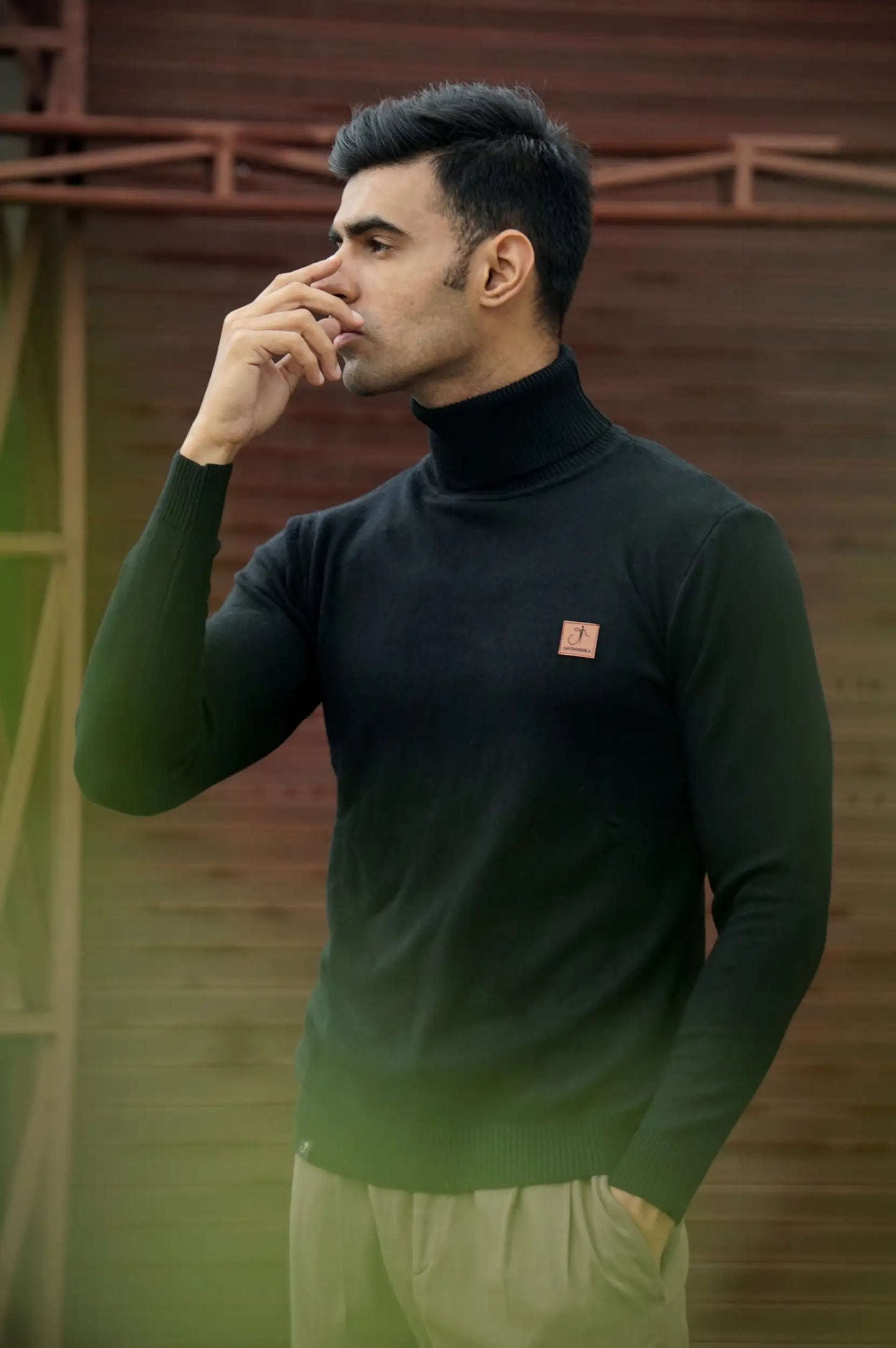 Warm Wool Blend Turtle Neck Sweater