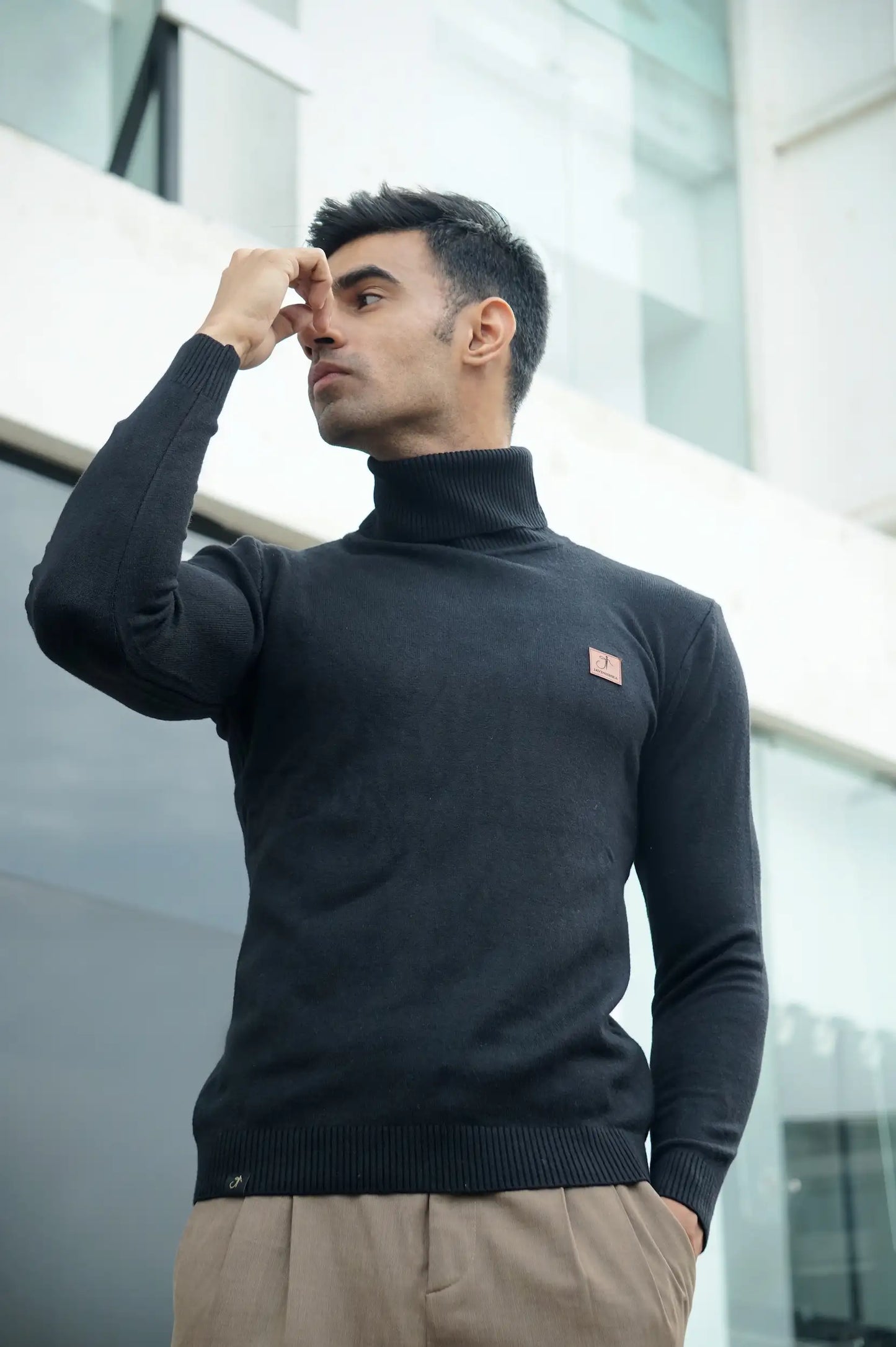 Warm Wool Blend Turtle Neck Sweater