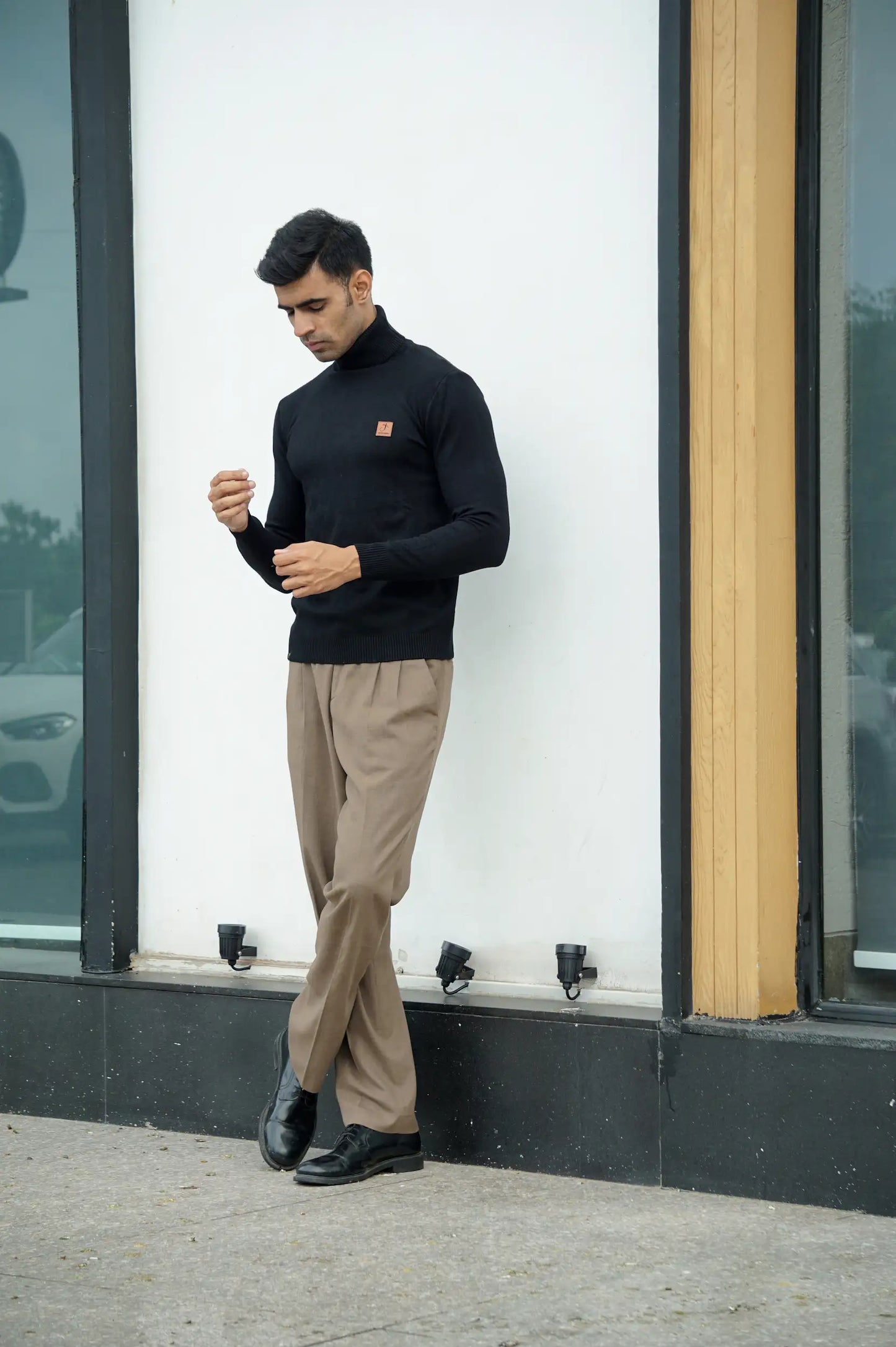 Warm Wool Blend Turtle Neck Sweater