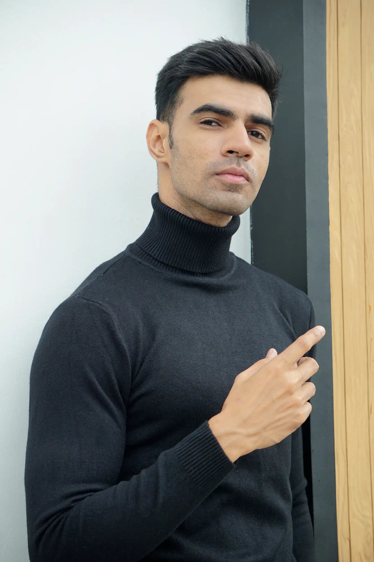 Warm Wool Blend Turtle Neck Sweater