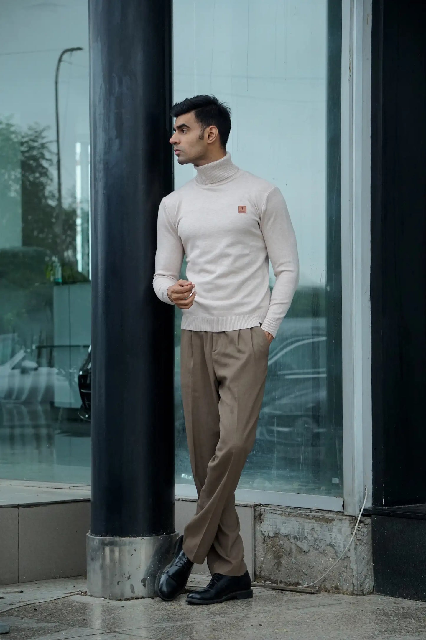 Warm Wool Blend Turtle Neck Sweater