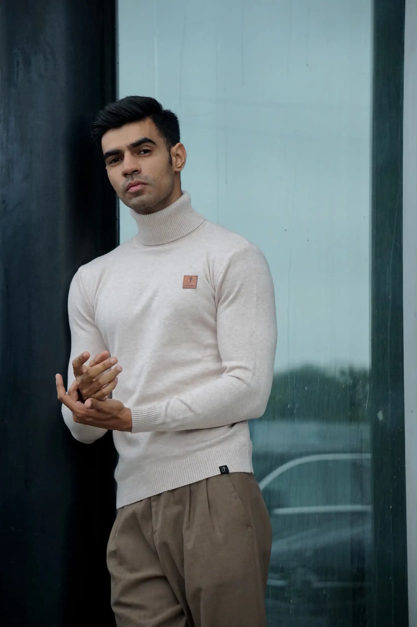 Warm Wool Blend Turtle Neck Sweater