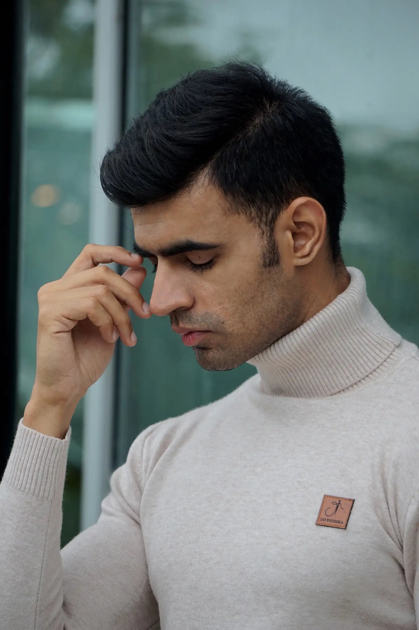 Warm Wool Blend Turtle Neck Sweater