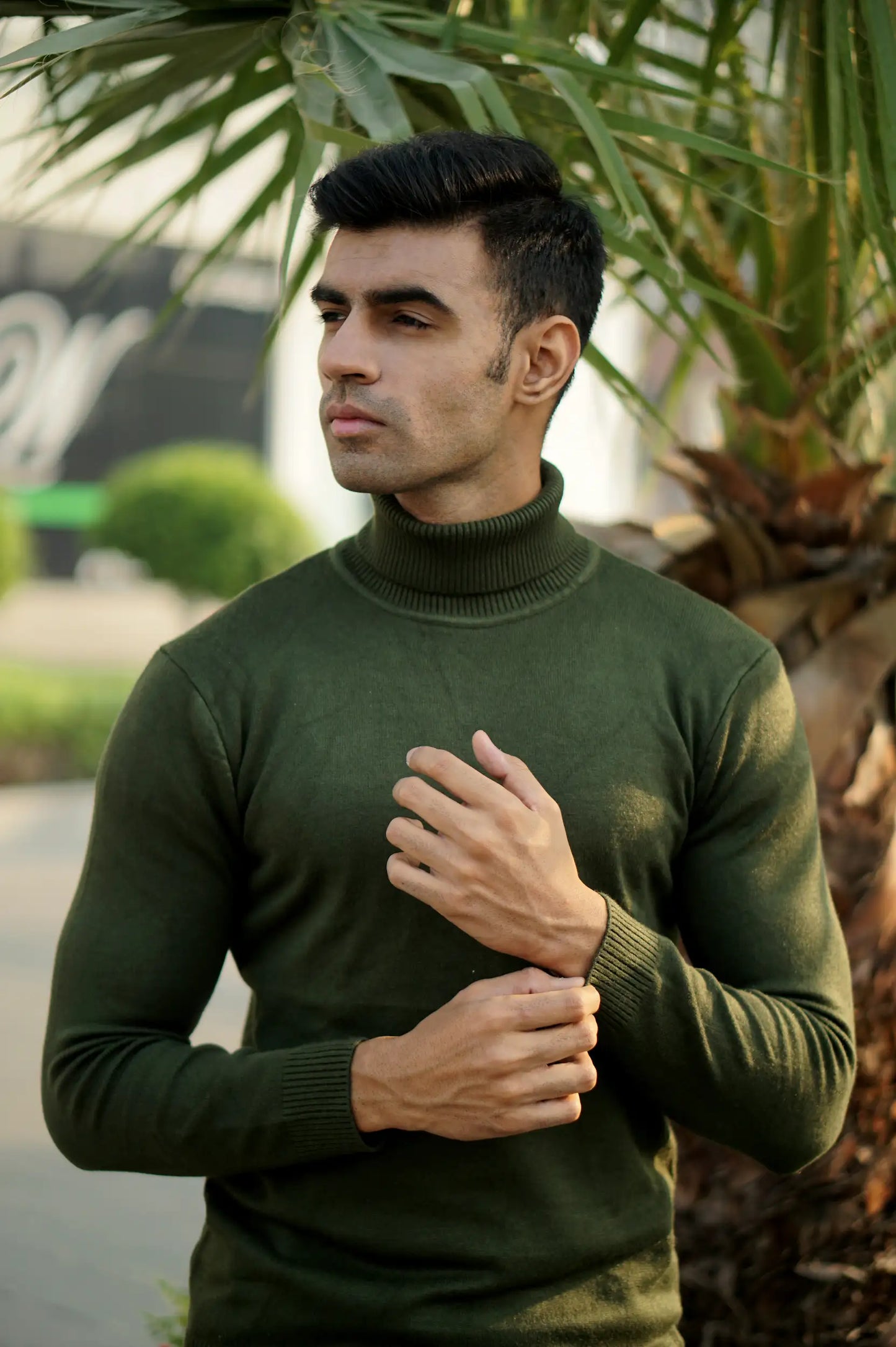 Warm Wool Blend Turtle Neck Sweater