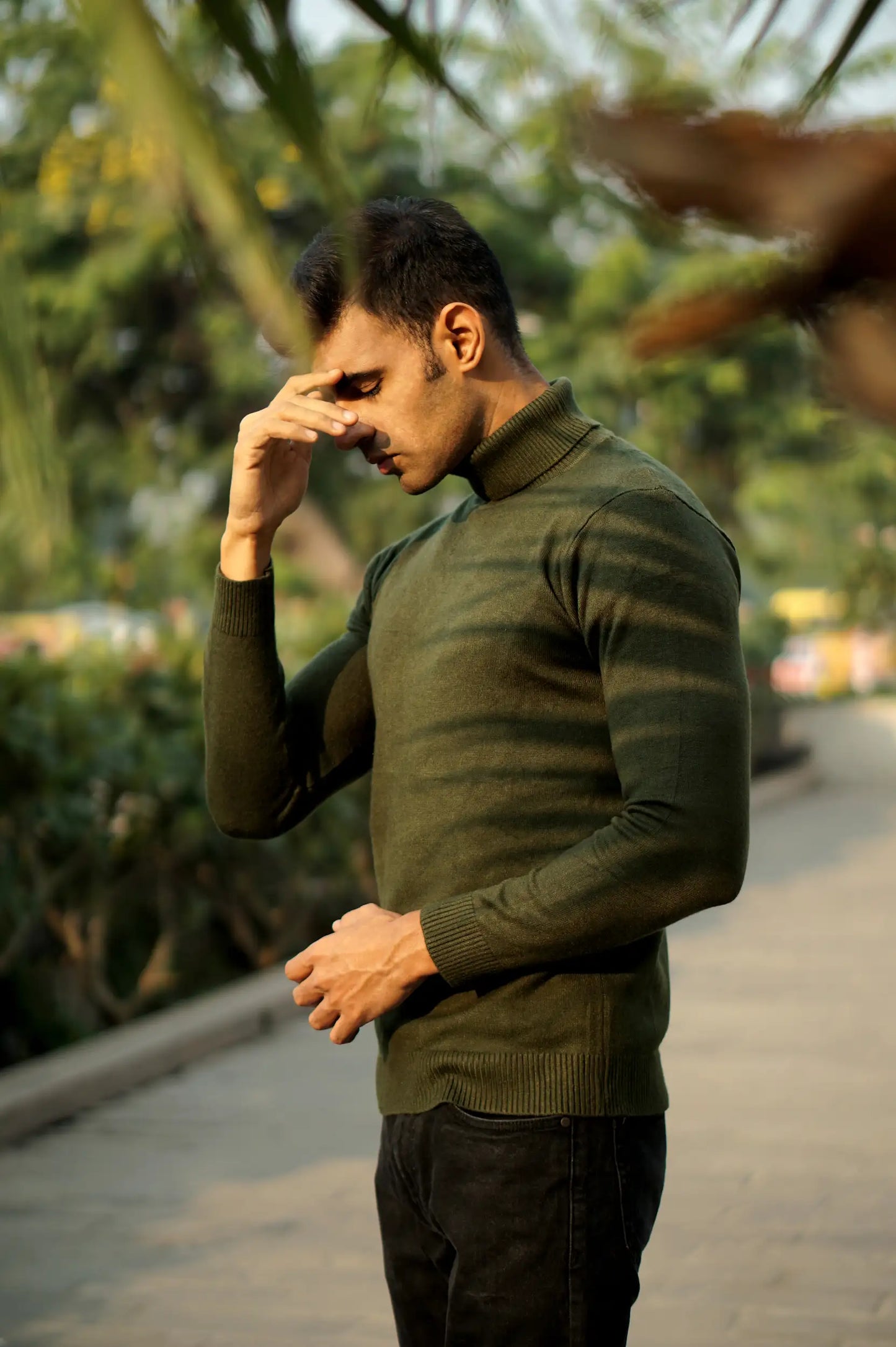 Warm Wool Blend Turtle Neck Sweater