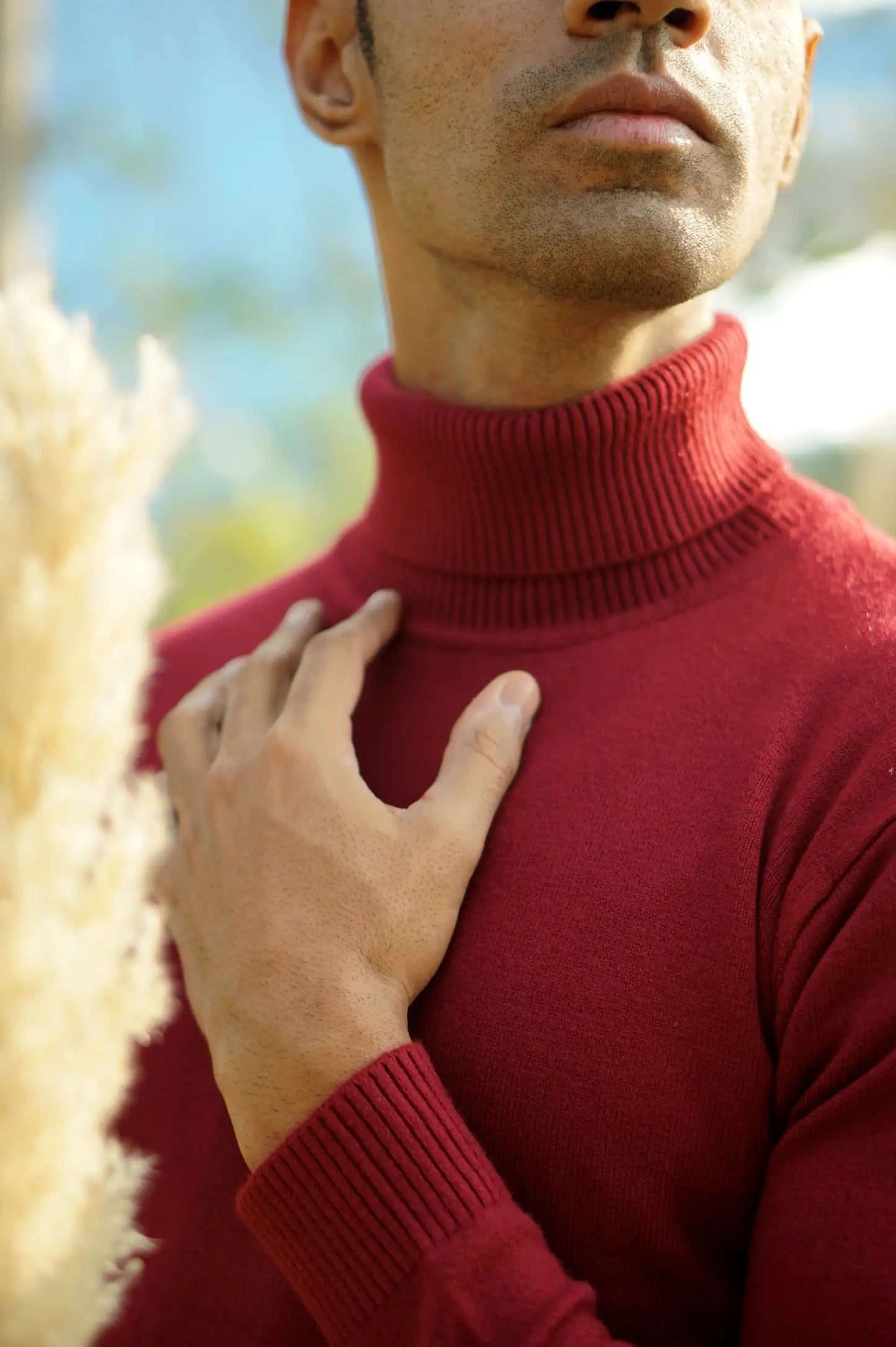 Warm Wool Blend Turtle Neck Sweater
