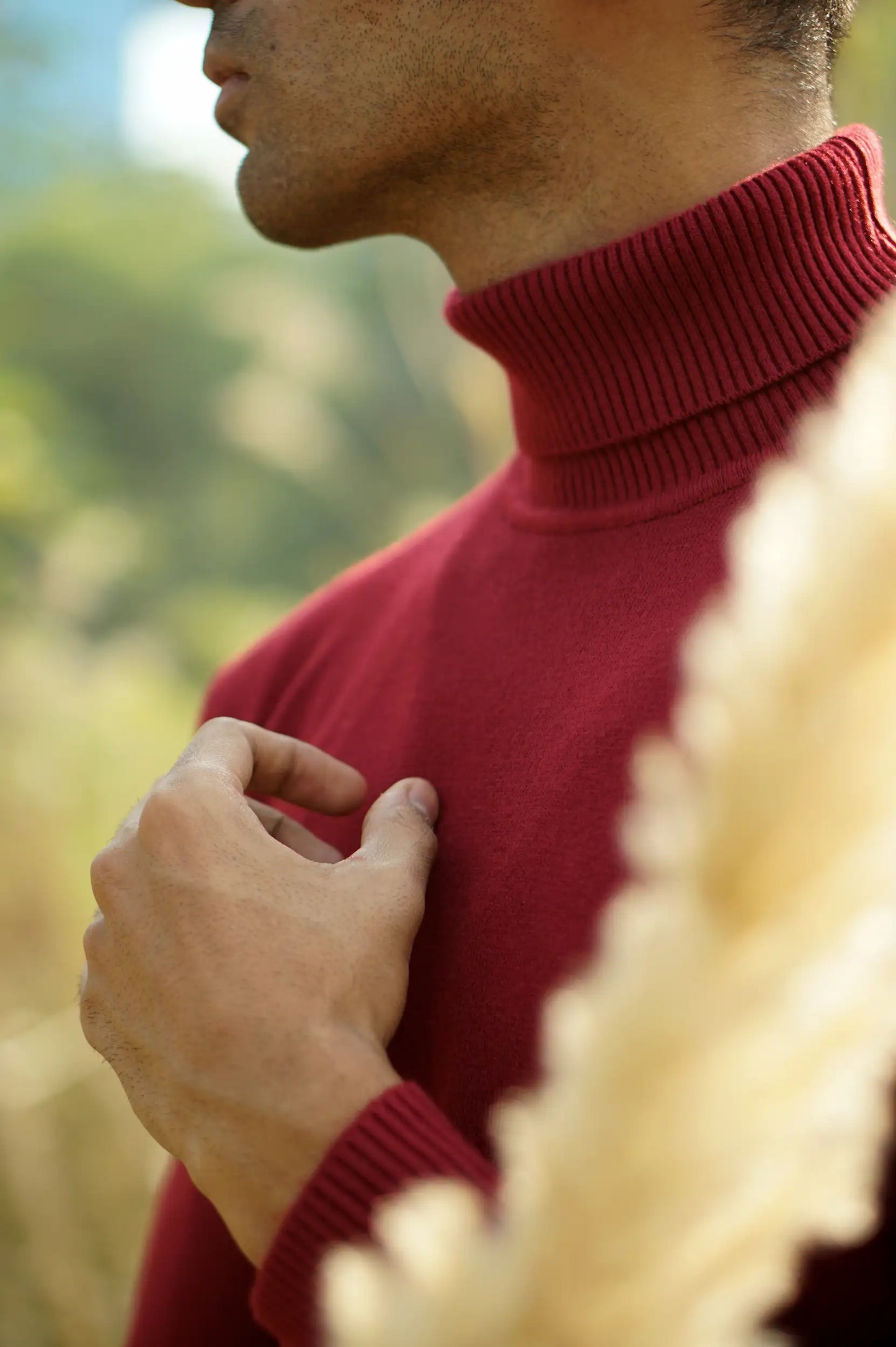 Warm Wool Blend Turtle Neck Sweater