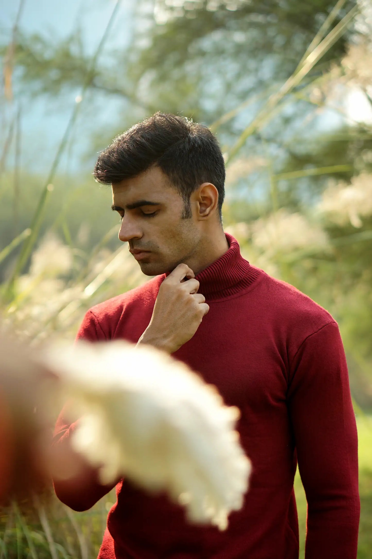 Warm Wool Blend Turtle Neck Sweater