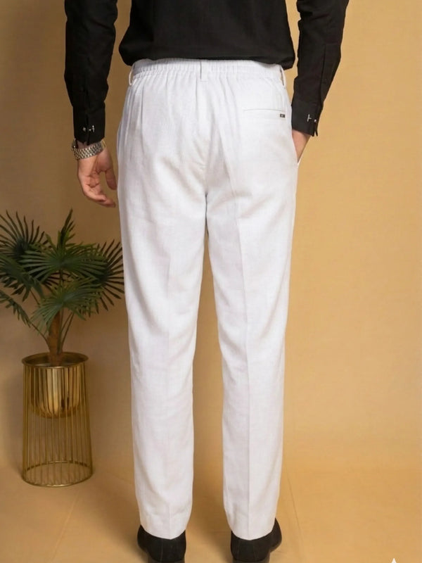 Straight Fit Linen Trouser