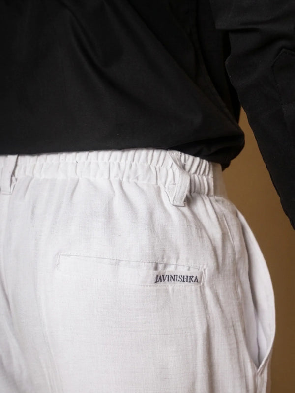Straight Fit Linen Trouser