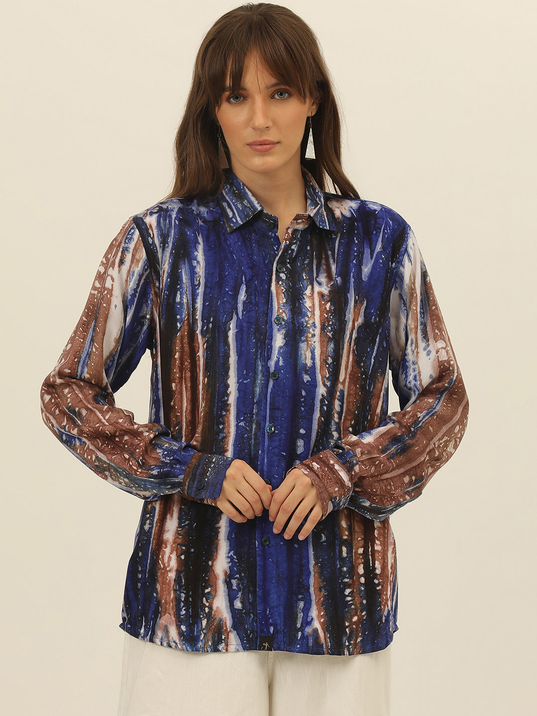 Sustainable Pashmina Hand Tie Dye Women Shirt