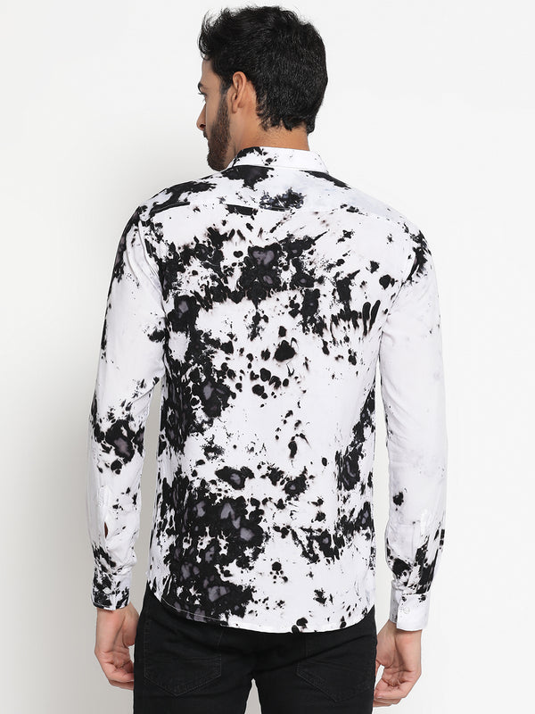 Sustainable Slim Fit Full Sleeve Hand Tie Dye Shirt