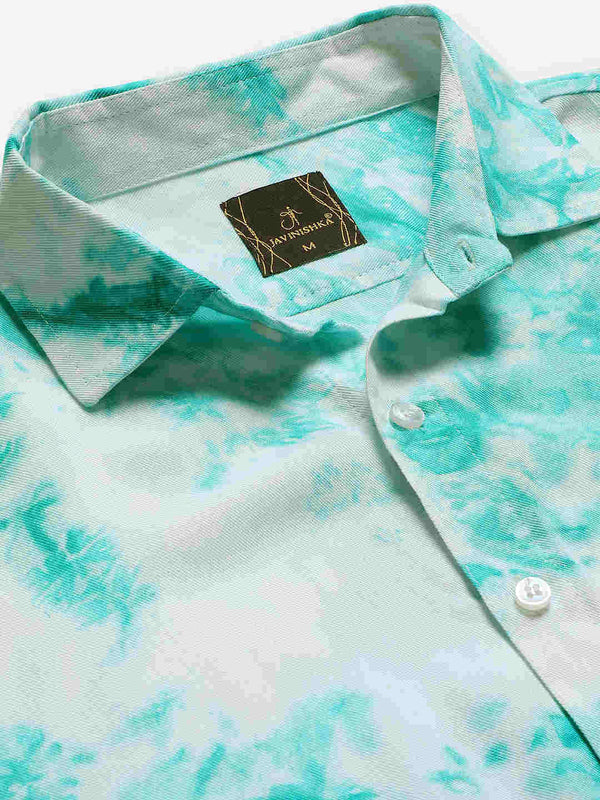 Pastel Tie Dye Slim Fit Unisex Rayon Shirt