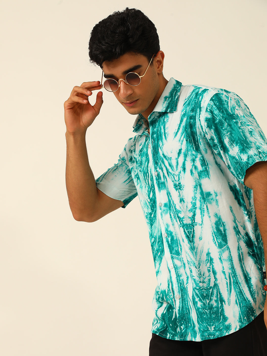 Pastel Tie Dye Slim Fit Unisex Rayon Shirt