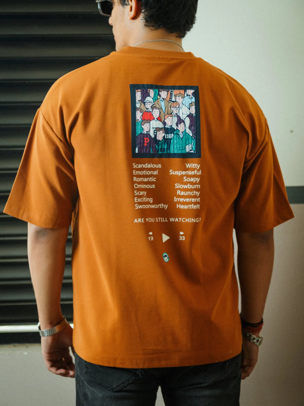Unisex Oversized Cotton T-Shirt with Full Back Graphic Print