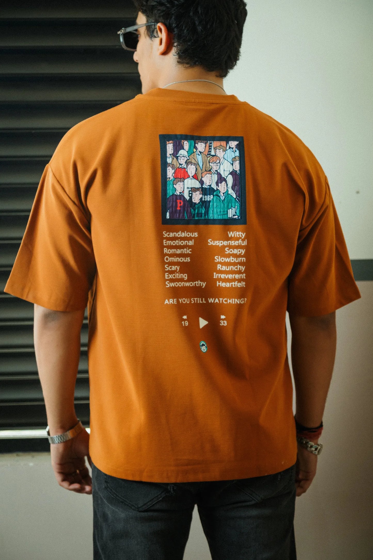 Unisex Oversized Cotton T-Shirt with Full Back Graphic Print