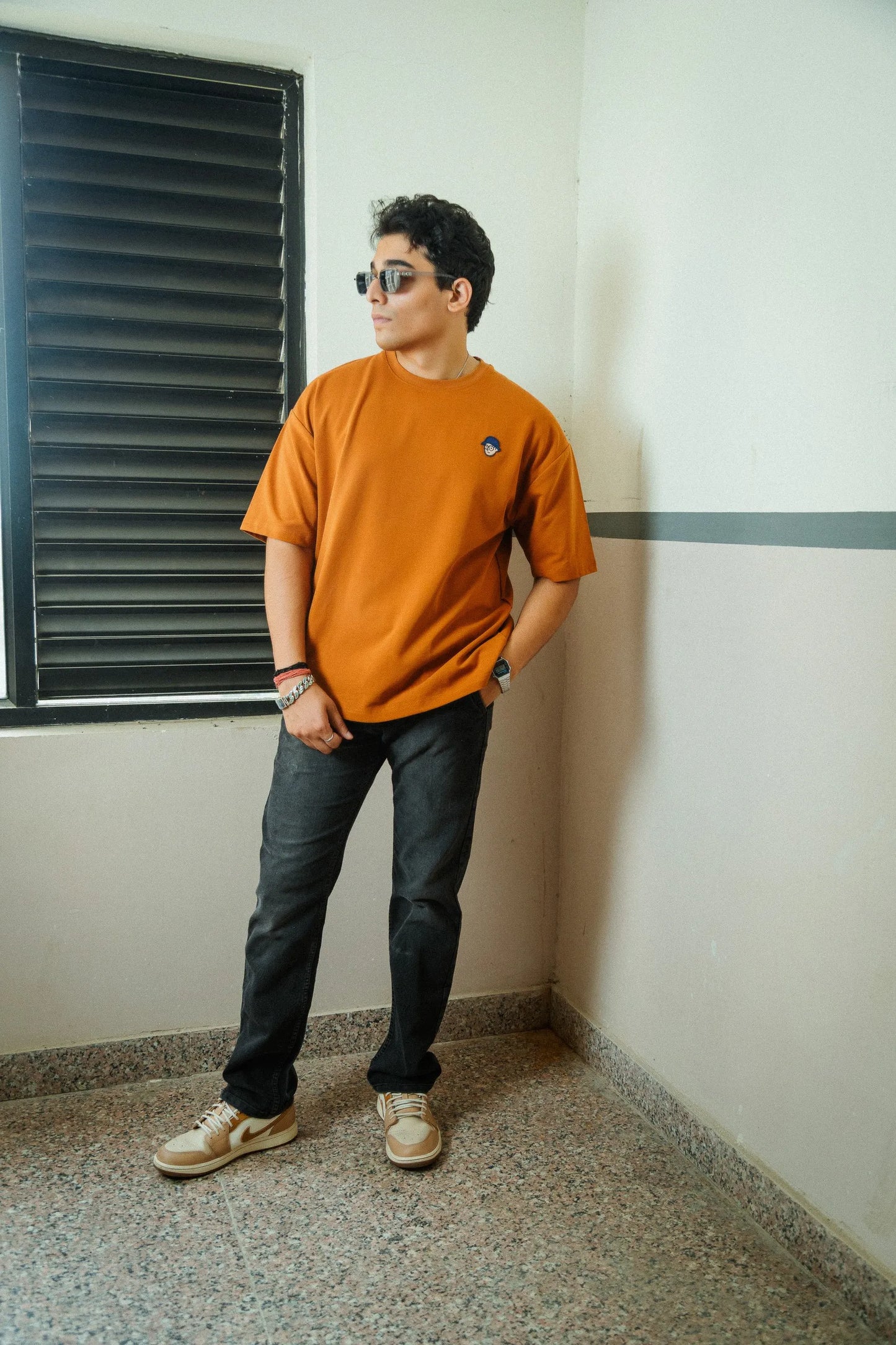 Unisex Oversized Cotton T-Shirt with Full Back Graphic Print