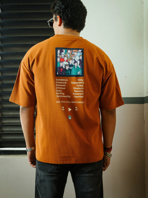 Unisex Oversized Cotton T-Shirt with Full Back Graphic Print