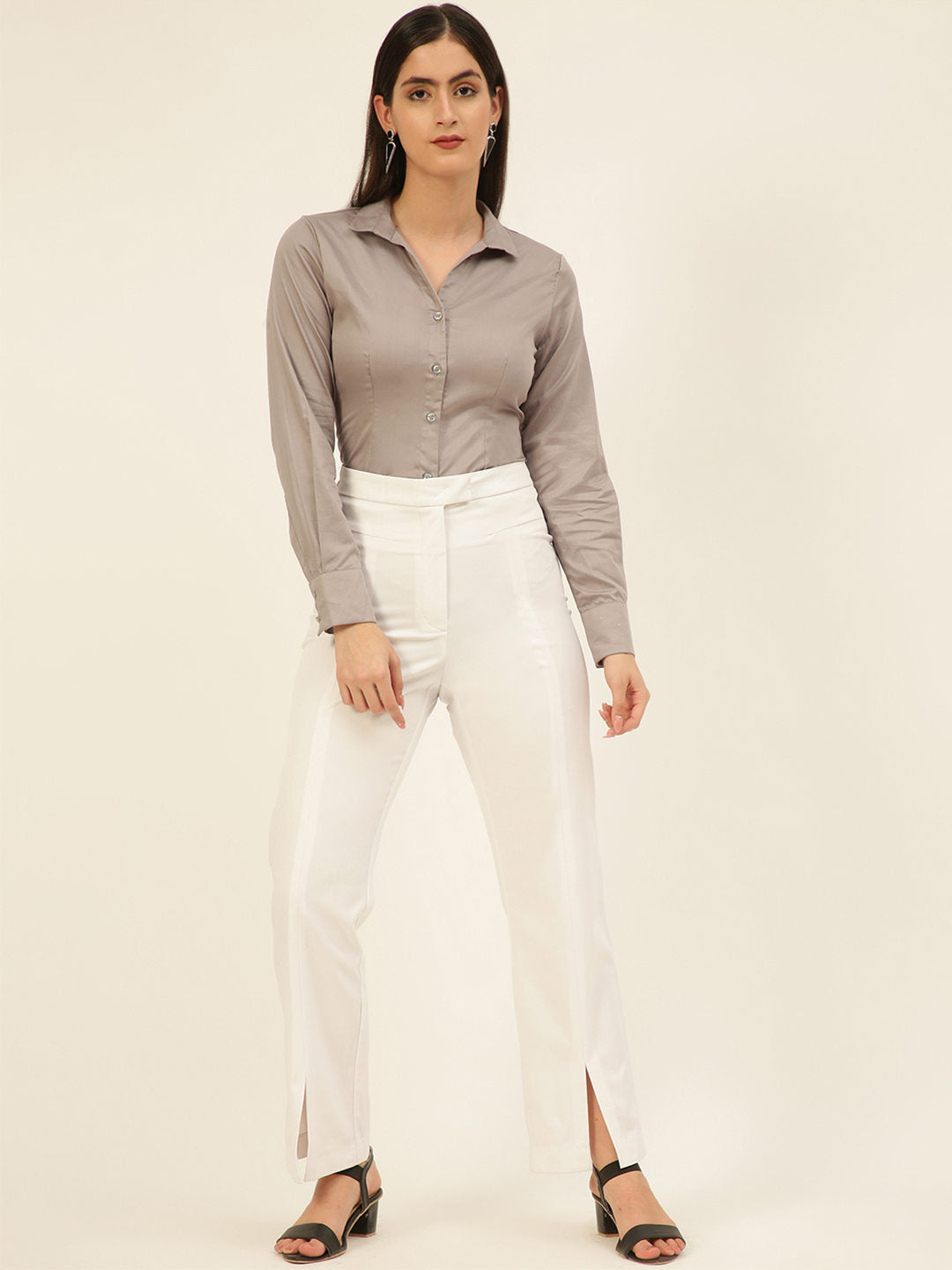 Finest Egyptian Giza Satin Women Formal Shirt