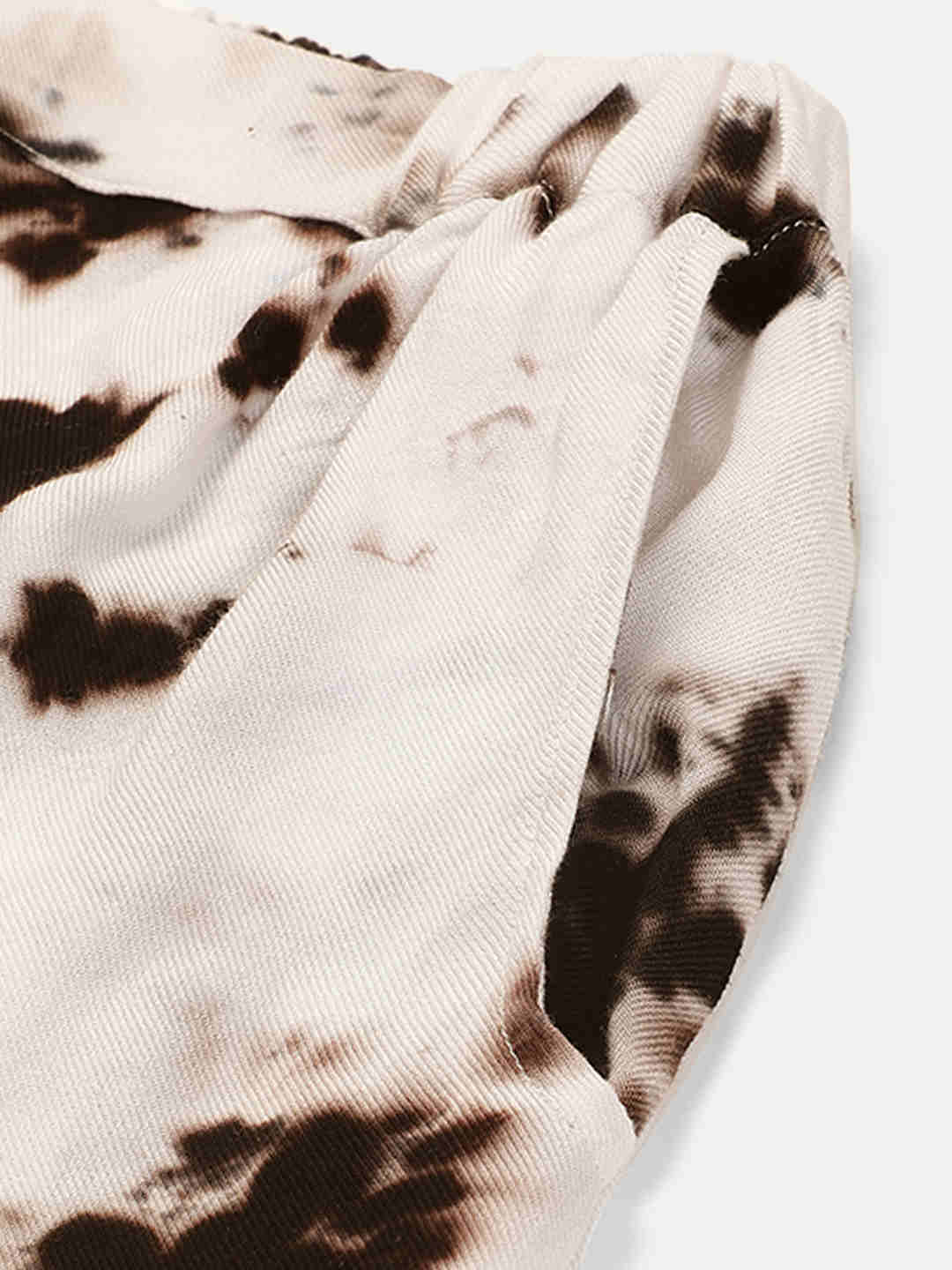 Sustainable Crop Top & Trouser Pashmina Rayon Designer Tie Dye Co-ord Set