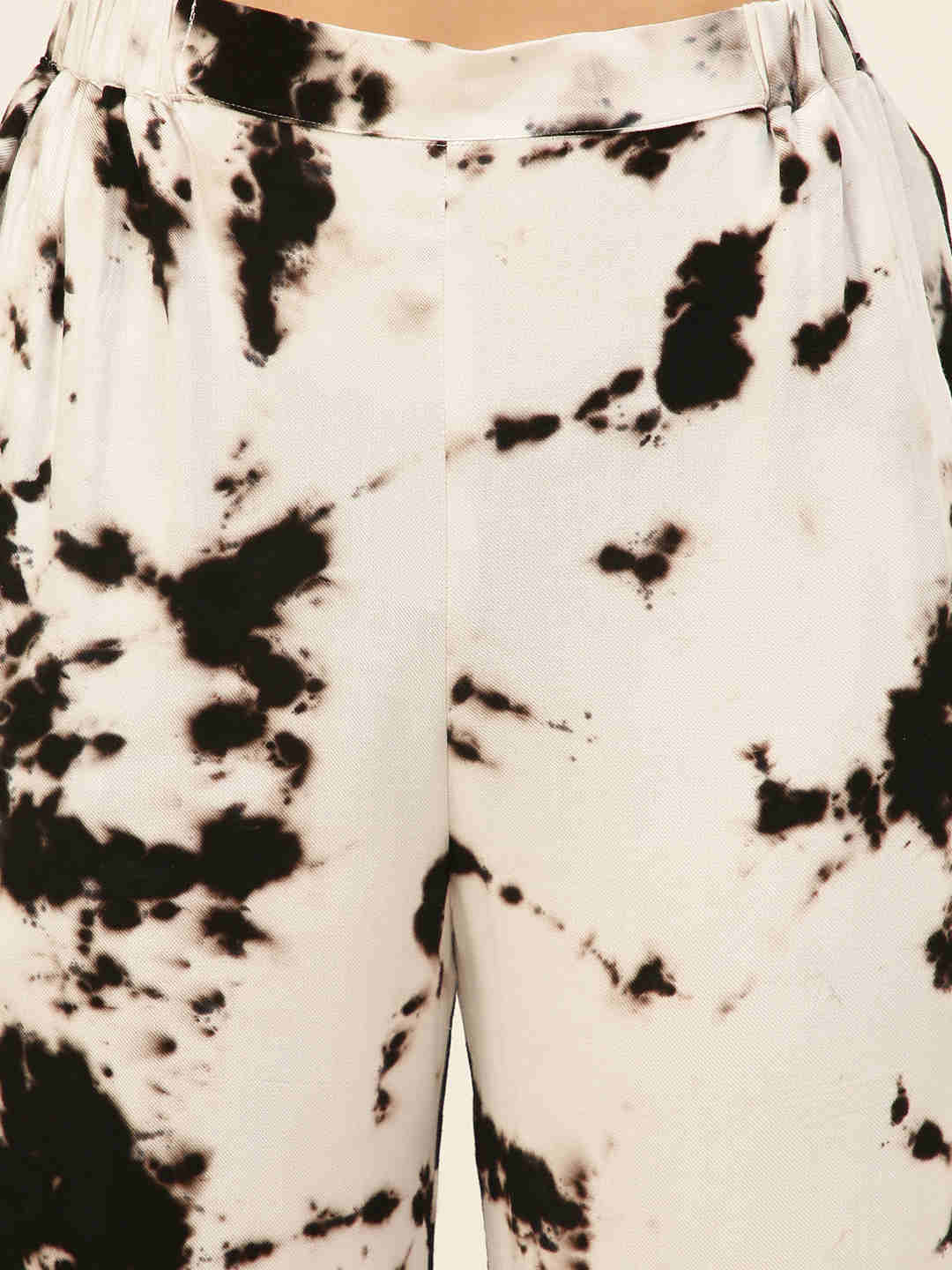 Sustainable Crop Top & Trouser Pashmina Rayon Designer Tie Dye Co-ord Set