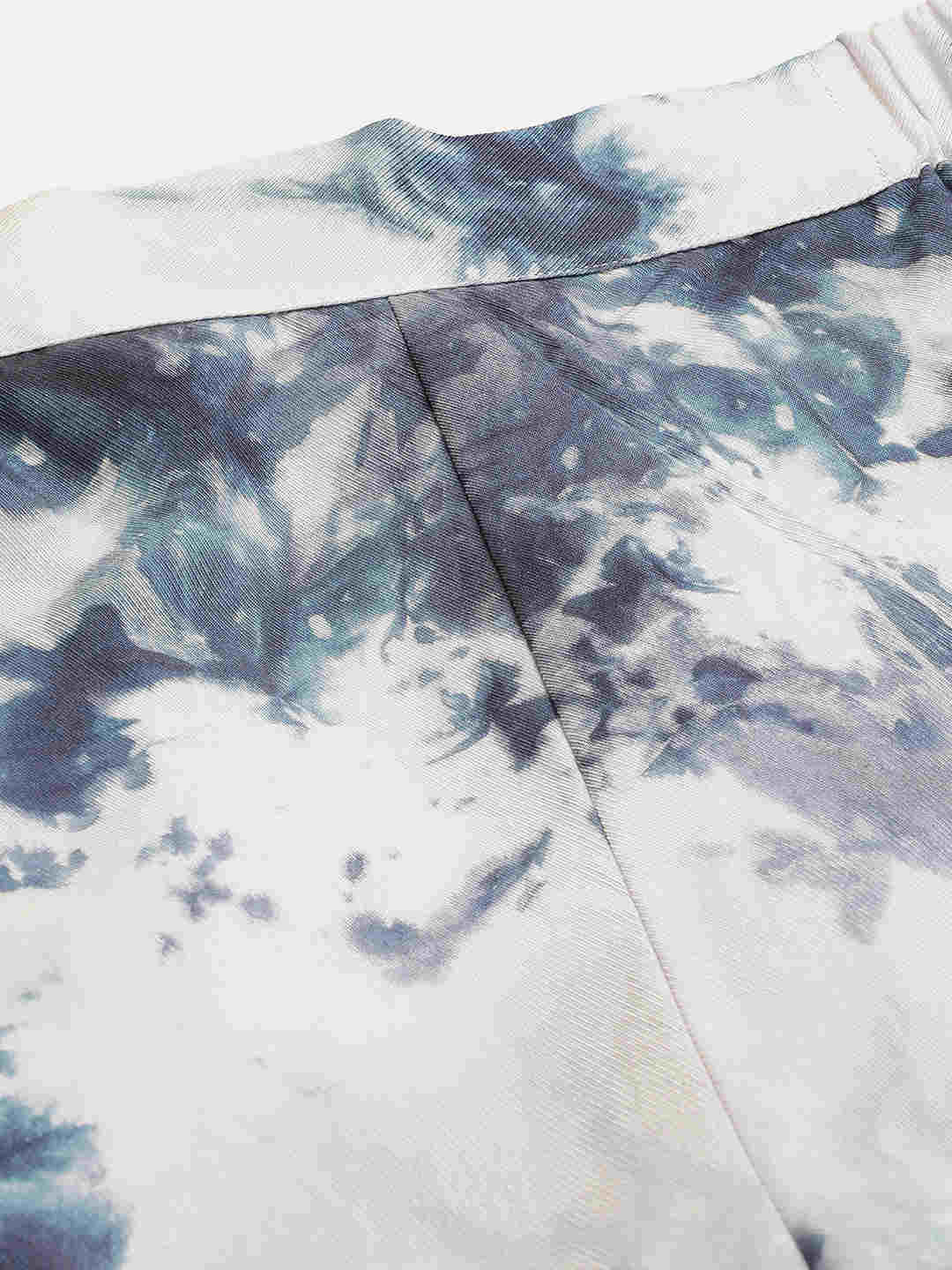 Sustainable Crop Top & Trouser Pashmina Rayon Designer Tie Dye Co-ord Set