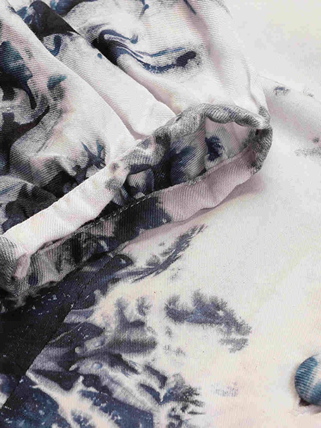 Sustainable Crop Top & Trouser Pashmina Rayon Designer Tie Dye Co-ord Set