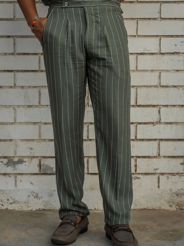 Striped Tailored Fit Gurkha Pants