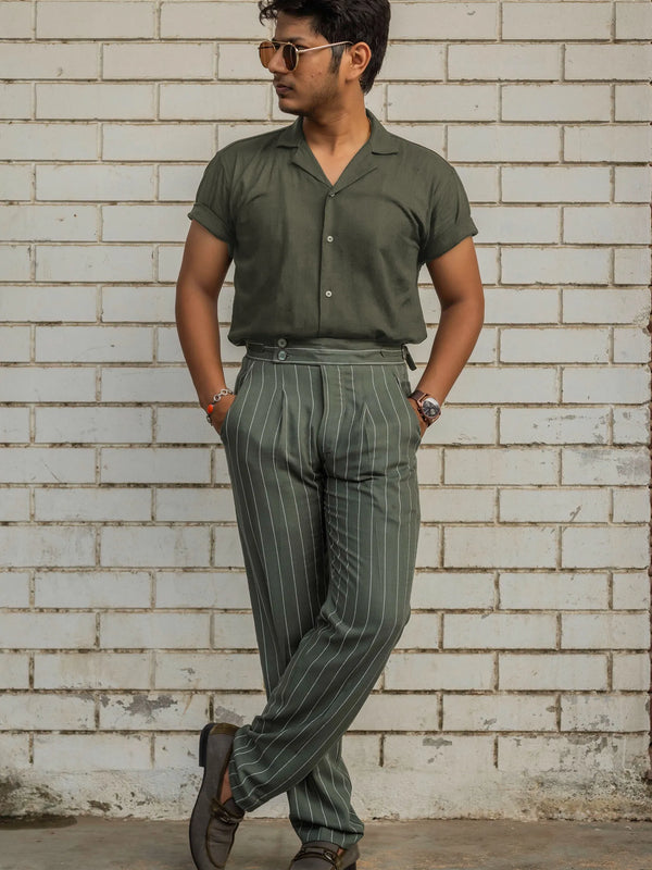 Striped Tailored Fit Gurkha Pants