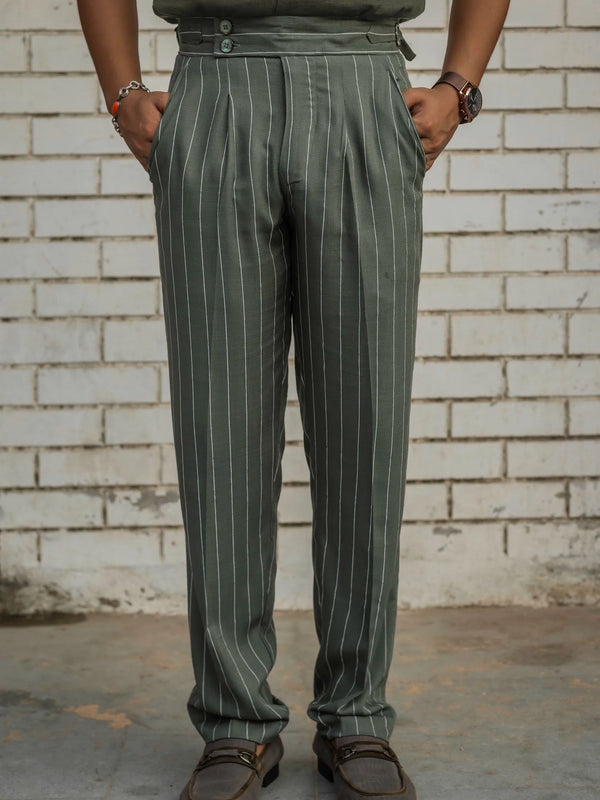 Striped Tailored Fit Gurkha Pants