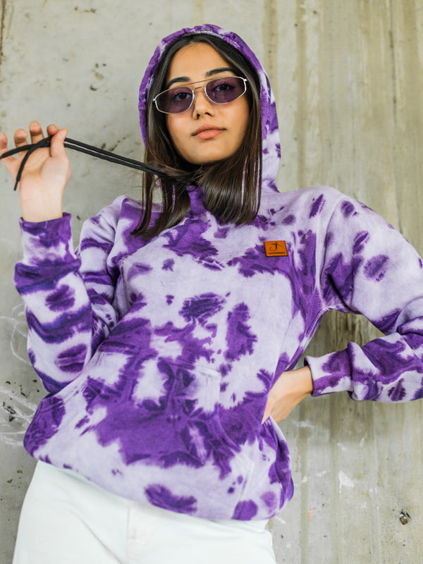 Purple & Lavender Premium Tie-Dye Unisex Hoodie