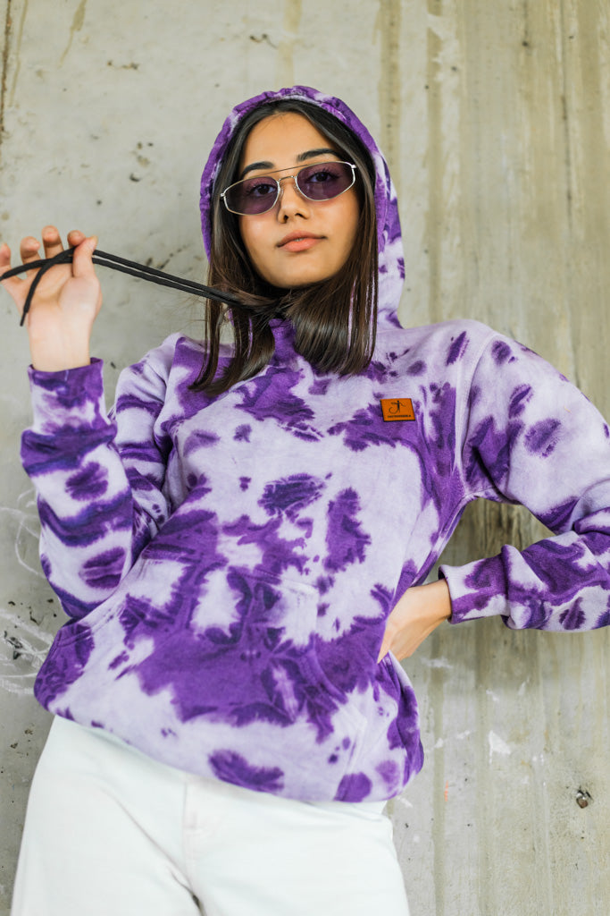 Purple & Lavender Premium Tie-Dye Unisex Hoodie