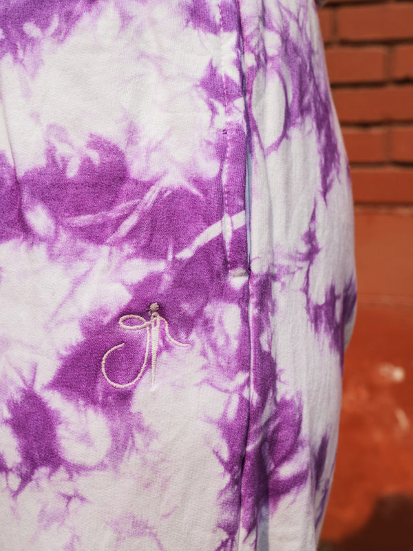 Lavender Tie Dye Pure Cotton Warm Unisex Hoodie & Jogger Co-ord Set