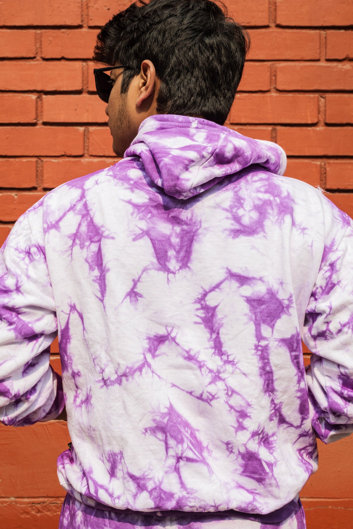 Lavender Tie Dye Pure Cotton Warm Unisex Hoodie & Jogger Co-ord Set