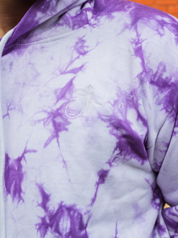 Lavender Tie Dye Pure Cotton Warm Unisex Hoodie & Jogger Co-ord Set