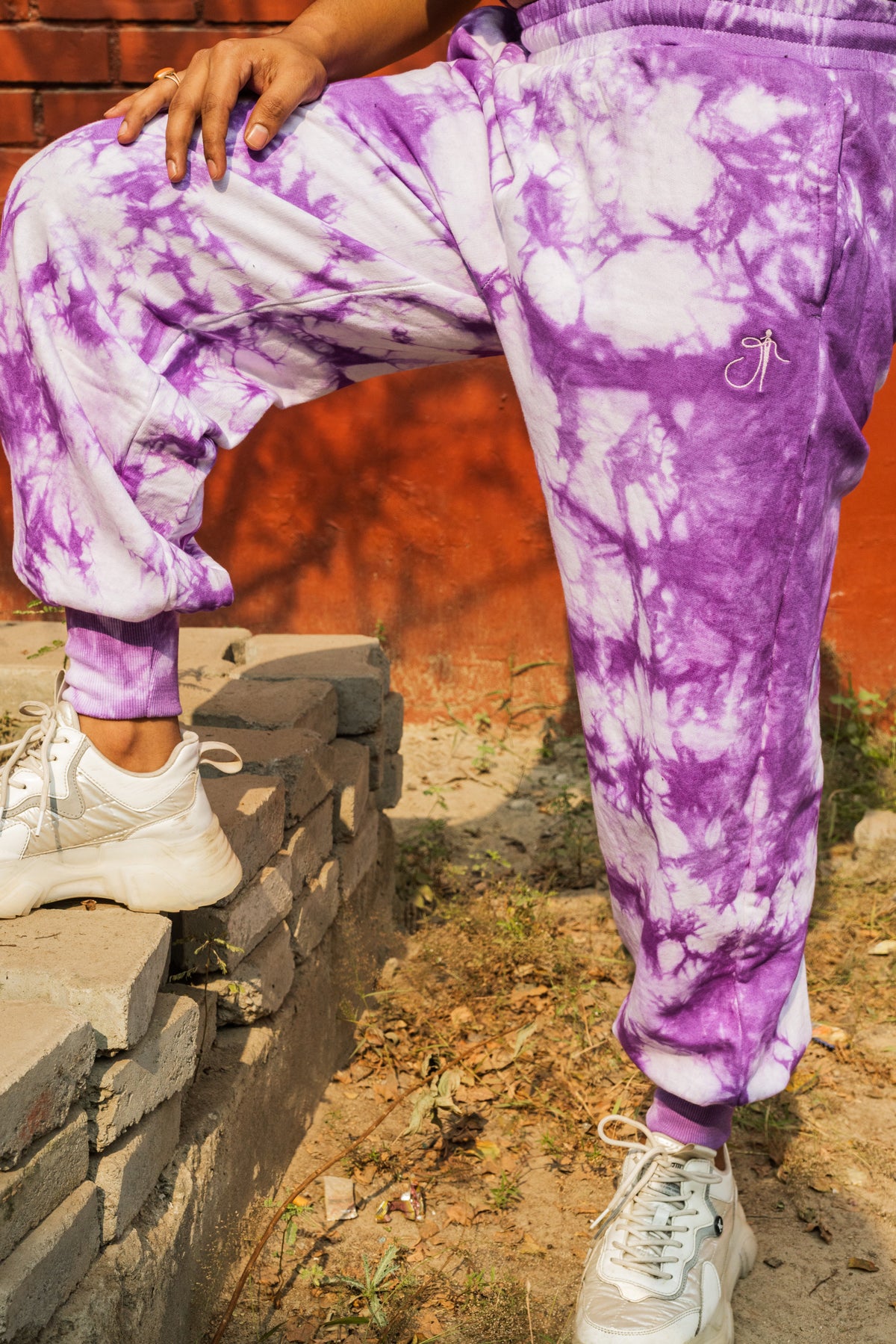 Lavender Tie Dye Pure Cotton Warm Unisex Hoodie & Jogger Co-ord Set