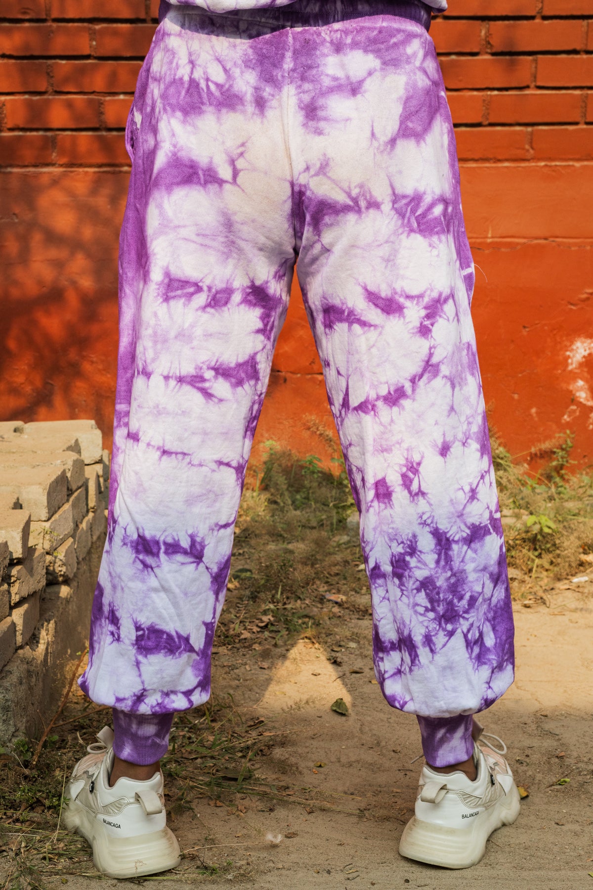 Lavender Tie Dye Pure Cotton Warm Unisex Hoodie & Jogger Co-ord Set