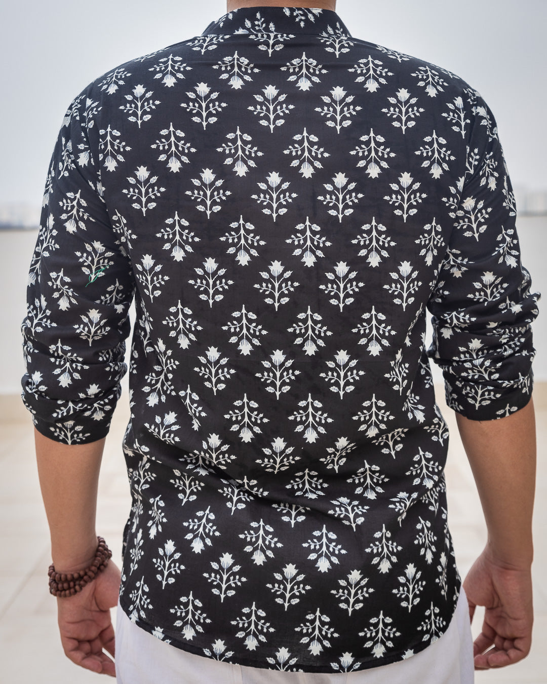 Black Ethinc Motifs Handblock Printed Short Kurta