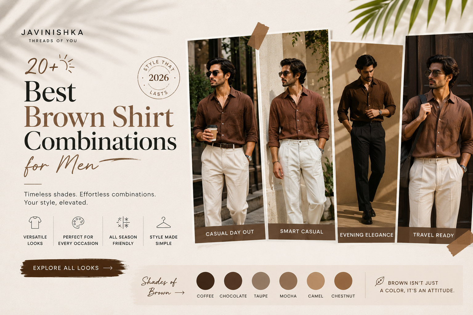 20+ Best Brown Shirt Combinations for Men (2026)