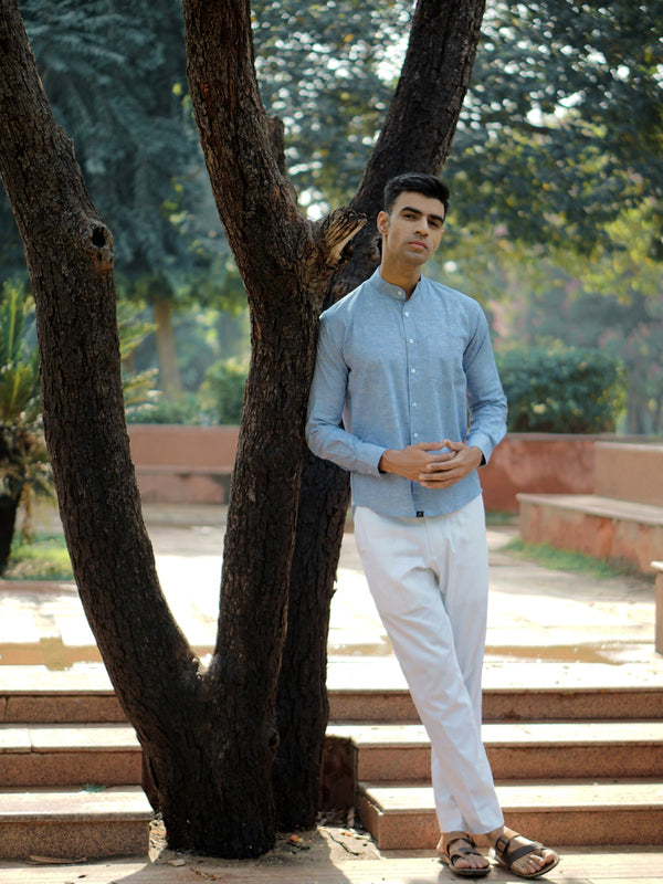 Premium Cotton Linen Regular Fit Solid Shirt