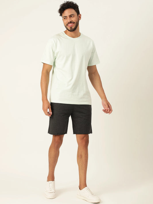 Premium Mint Green Solid Round Neck Unisex Comfort Fit T-Shirt